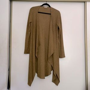 Free Kisses - open cardigan sweater - mustard color - Size XL